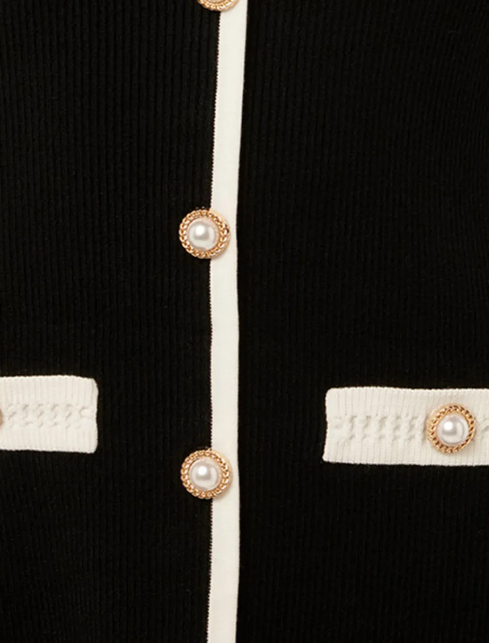 Contrast Knit Mini Dress