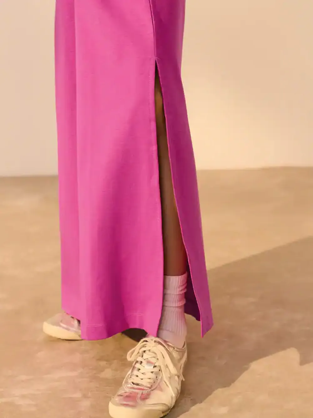 Casual Versatile Solid Color Crew Neck T-Shirt Dress