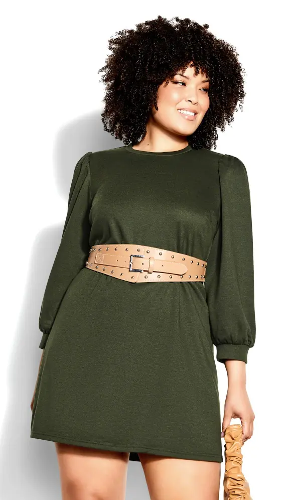 Evans Green Mini Jumper Dress
