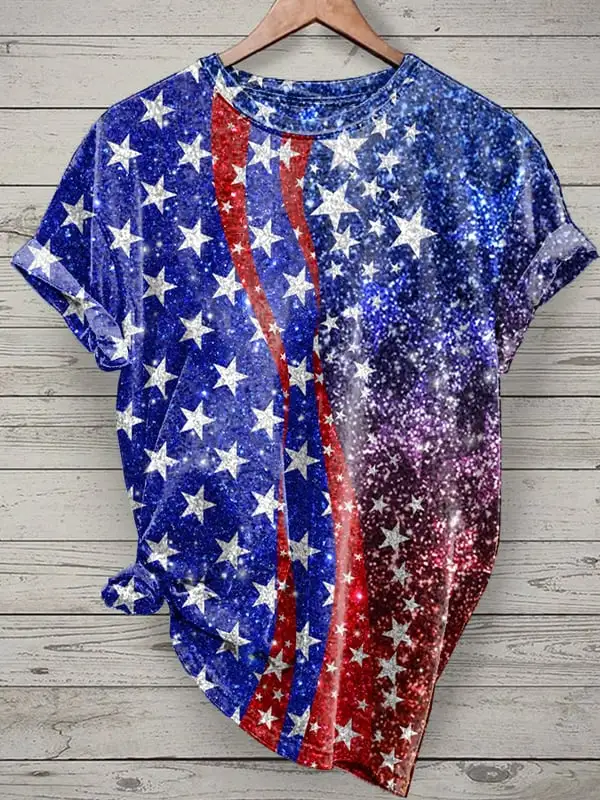 Women'S Independence Day Print T-Shirt