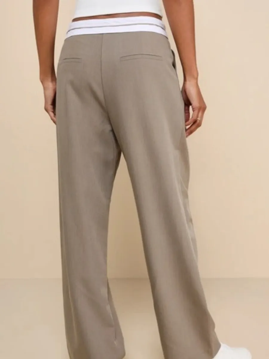 Casual Pleated Trousers
