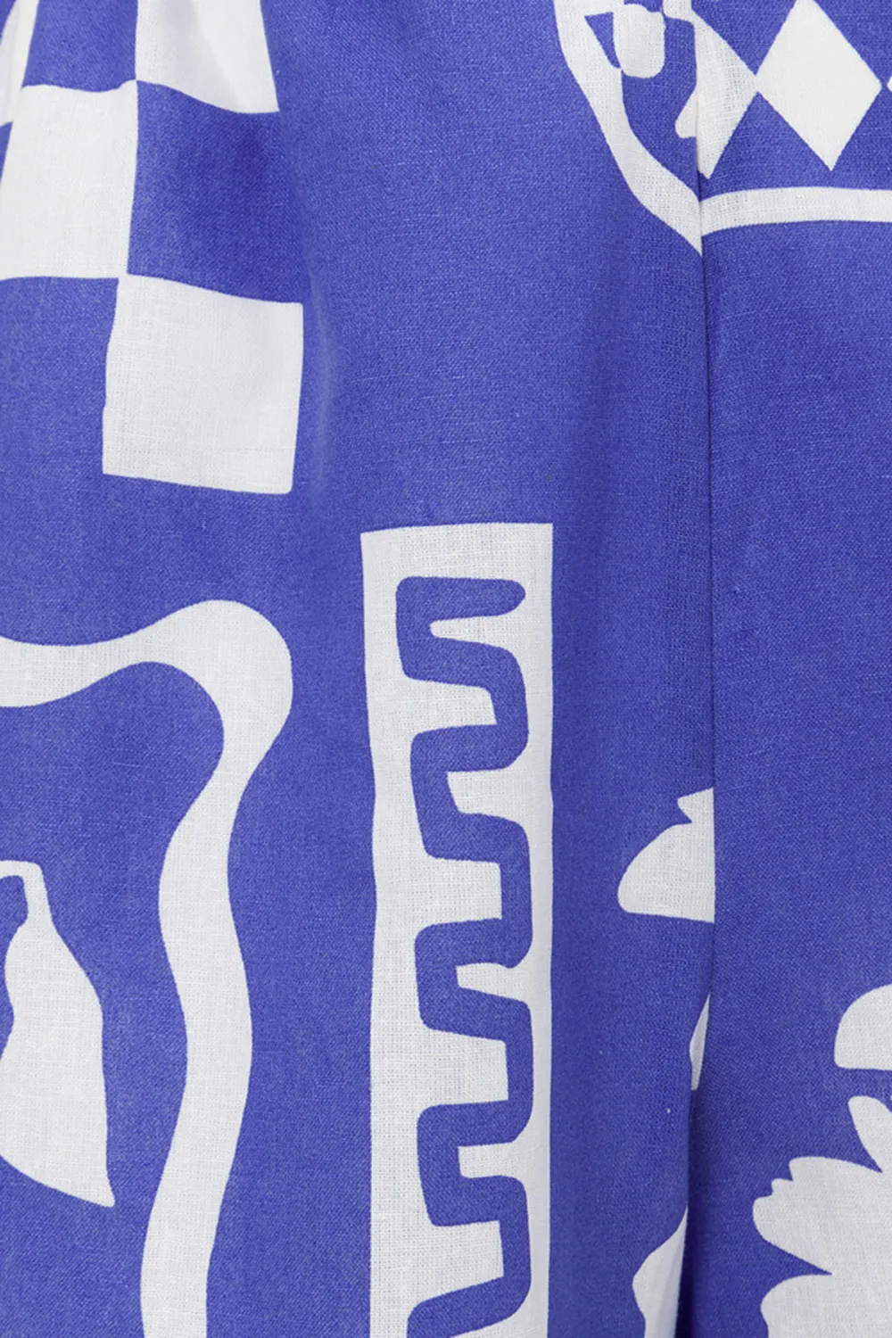 Backless Geometric Print Halter Jumpsuit