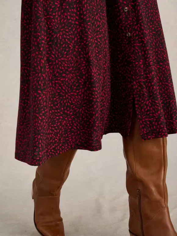 Midi Jersey Shirt Dress