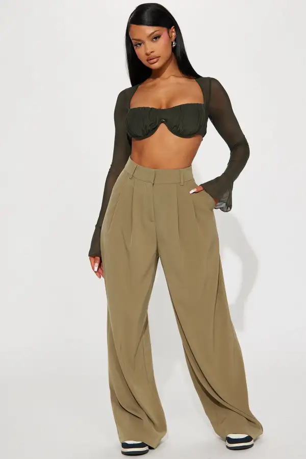 Aurora Mesh Top - Olive
