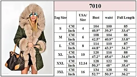 Womens Hooded Camouflage Warm Winter Coats Faux Fur Jacket Parka Overcoat