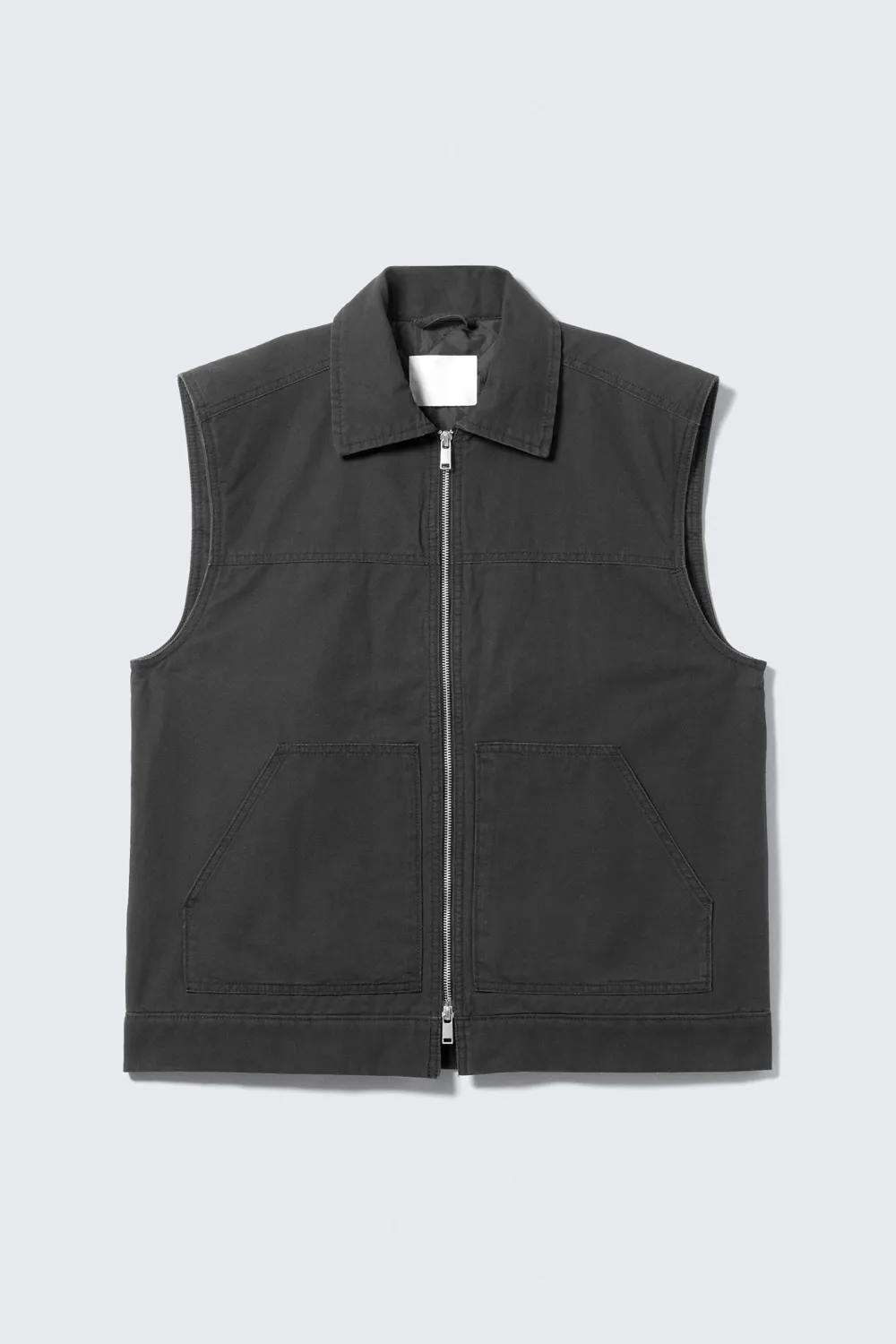 Canvas Zip Up Vest