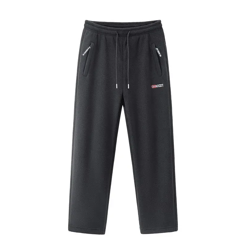 Men'S Outdoor Heavyweight Fleece Jacket&Men's Winter Outdoor Sports Fleece Pants-2 price set - Double-Sided Warm Hooded Coat With Full Zip, Multi Pockets & Machine Washable Polyester For Camping Hiking Casual Wear