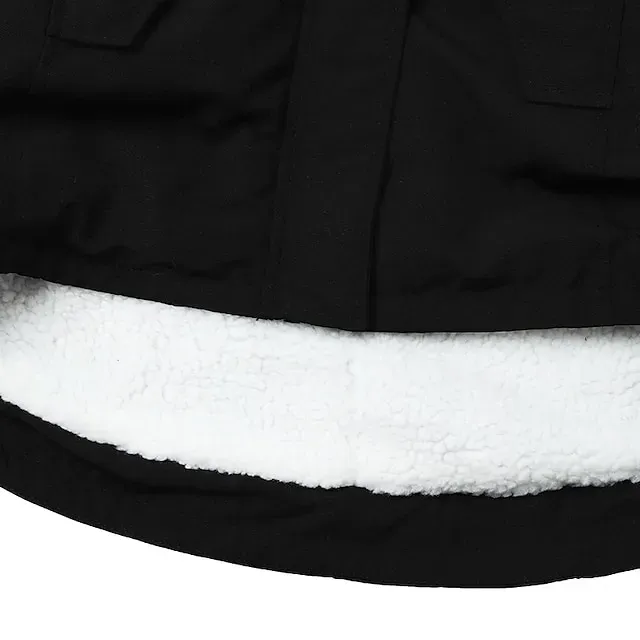 Women's Parka Waterproof Puffer Jacket Thermal Warm Heated Coat Fleece Lined Winter Coat Windproof Outdoor Zip up Hooded Coat Sports Hiking Jacket Purple Pink