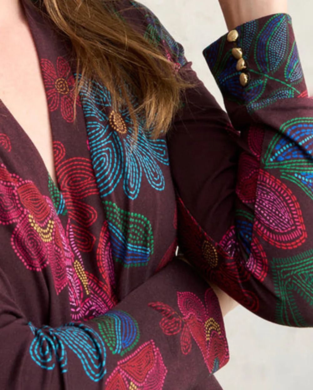 Printed Jersey Midi Dress