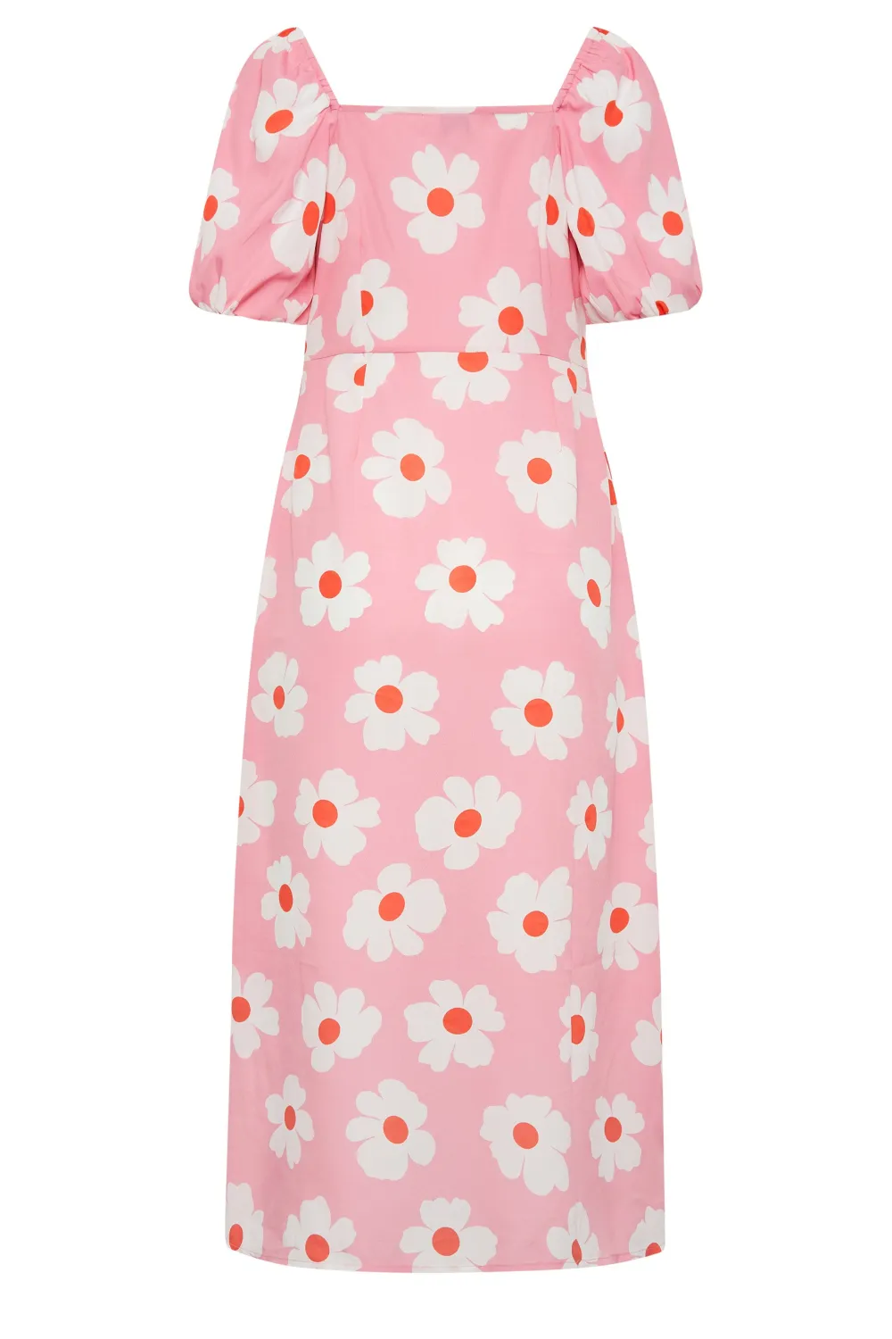LTS Tall Pink Daisy Cut Out Midi Dress