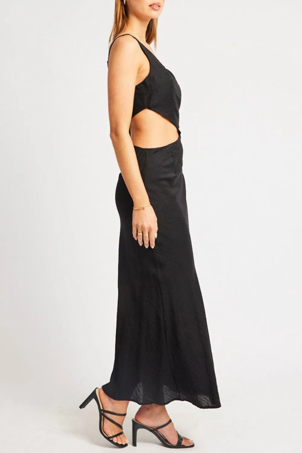 Black Maxi Dress Cut Out Detail