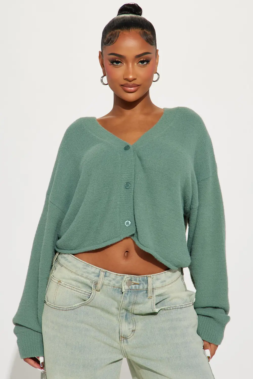 By The Fireplace Cardigan - Green