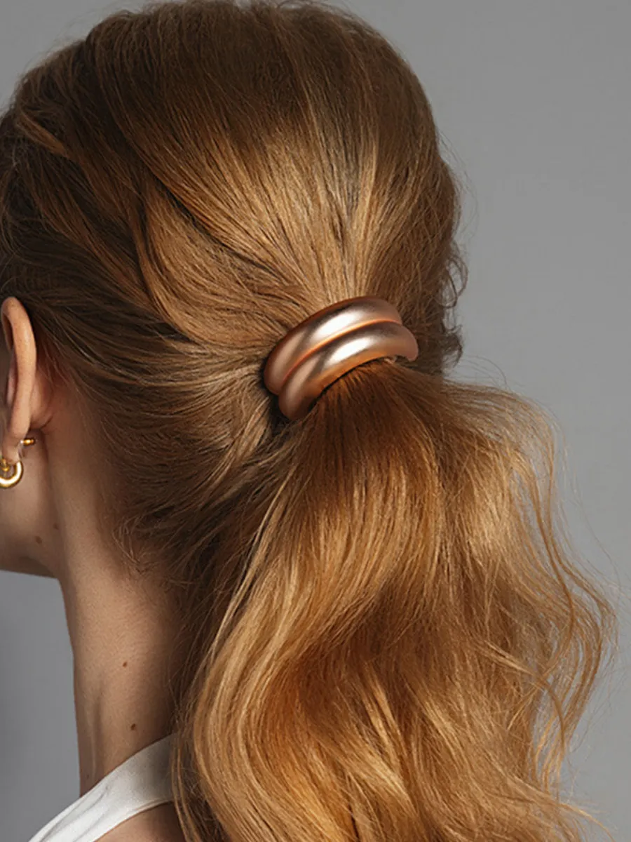 Chic Metallic Hair Scrunchie