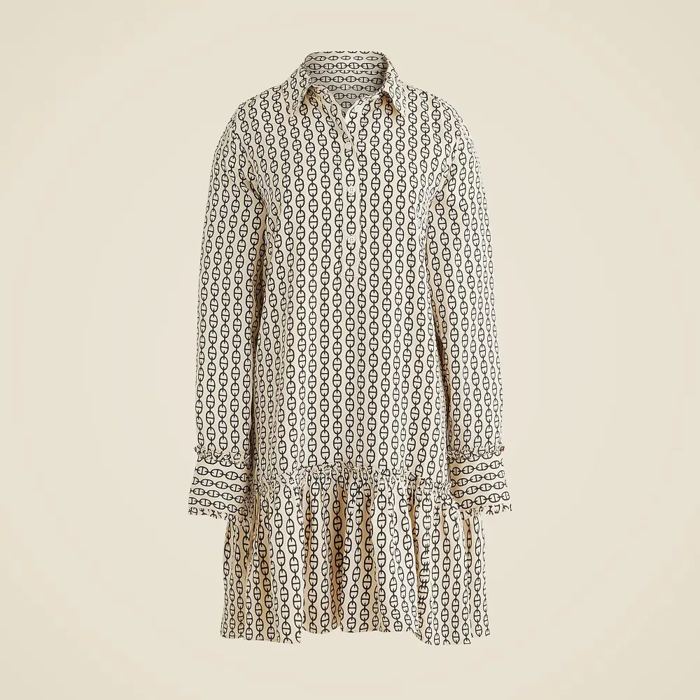 popover shirtdress in vintage links prints