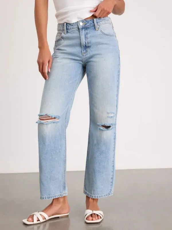 High Rise Distressed Jeans