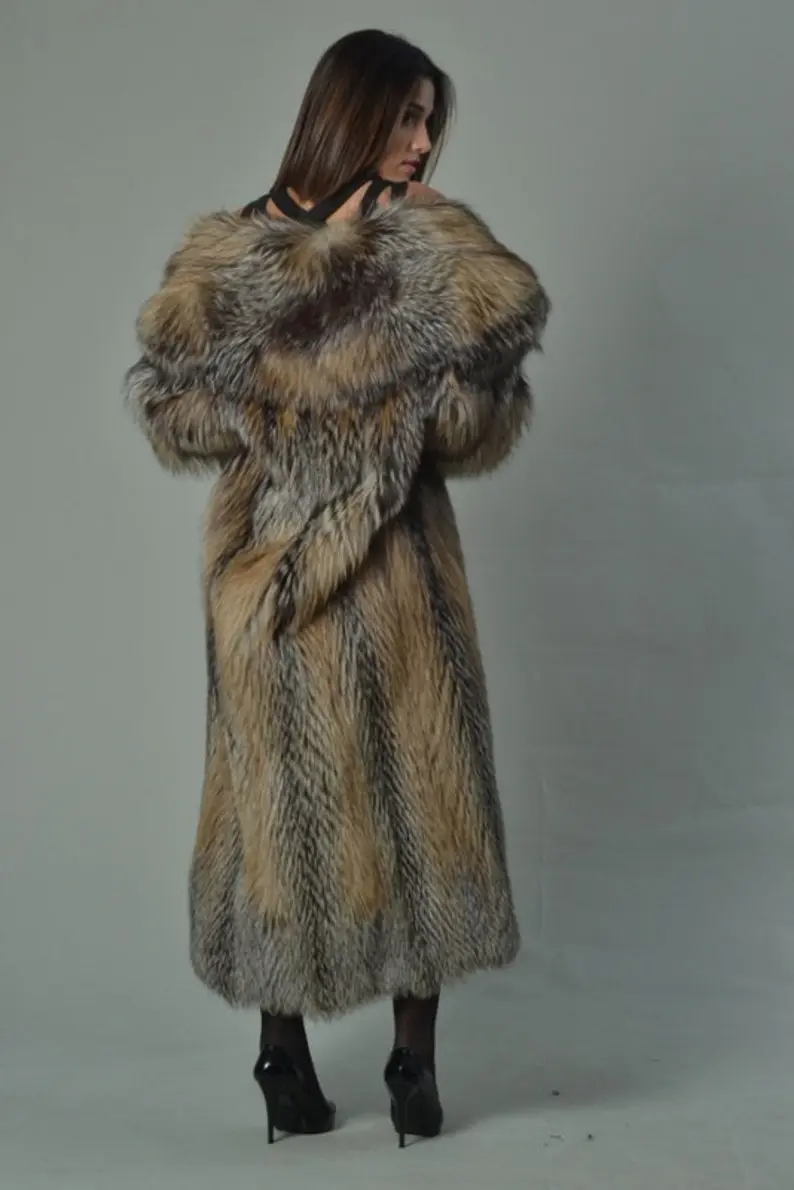 Full Length Crystal Fox Fur Coat