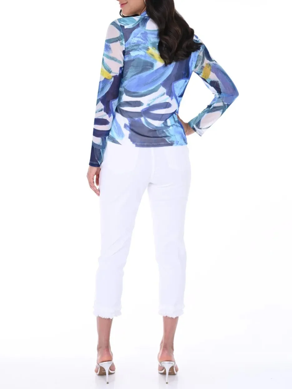 White Cropped High - Waist Jeans