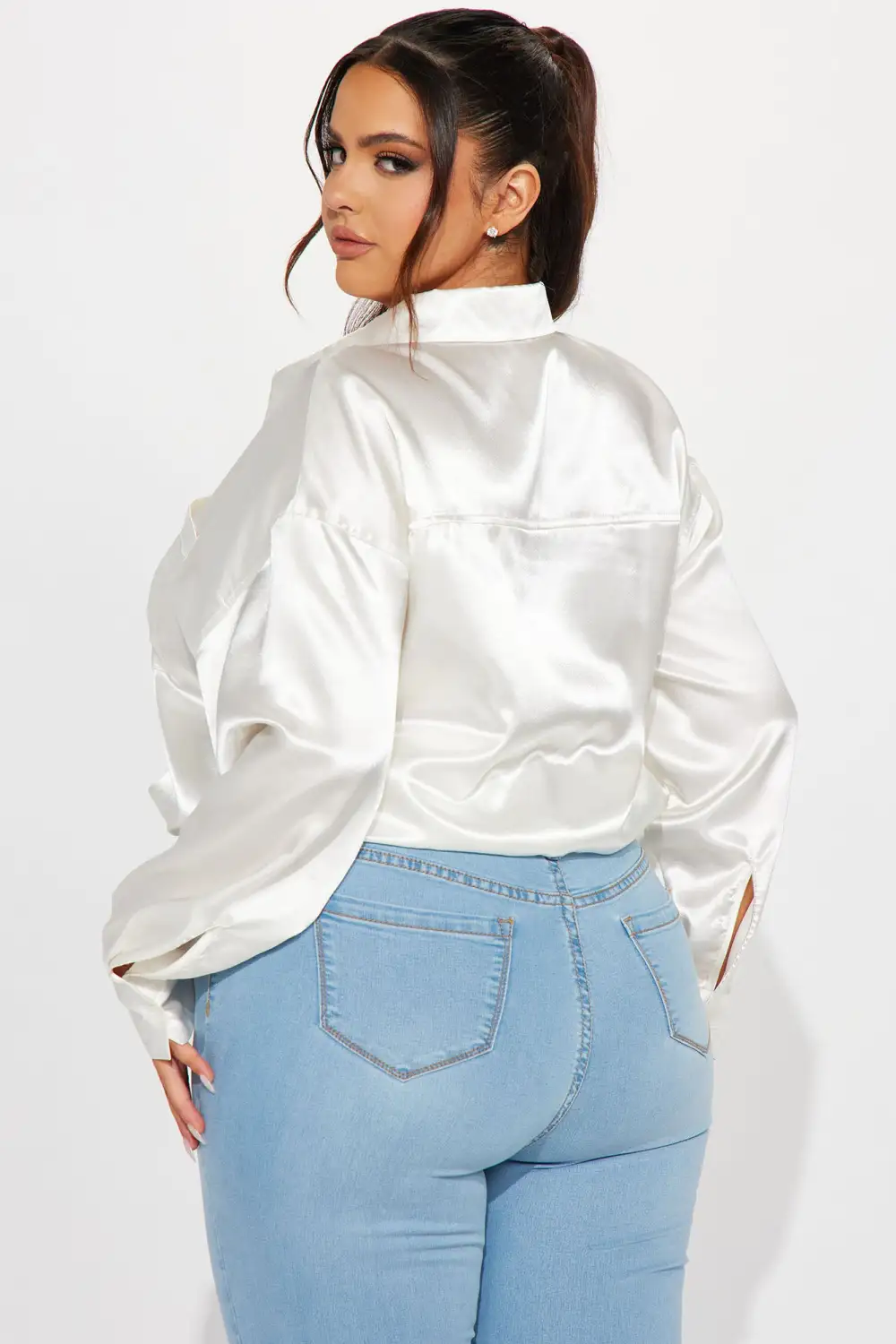 Katana Satin Shirt - Off White
