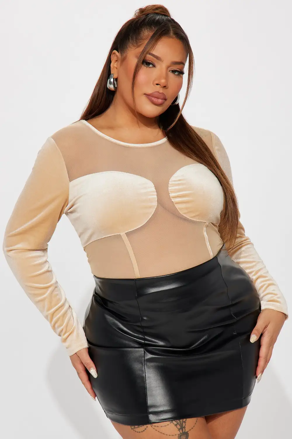 The Secret Is Out Sheer Top - Nude