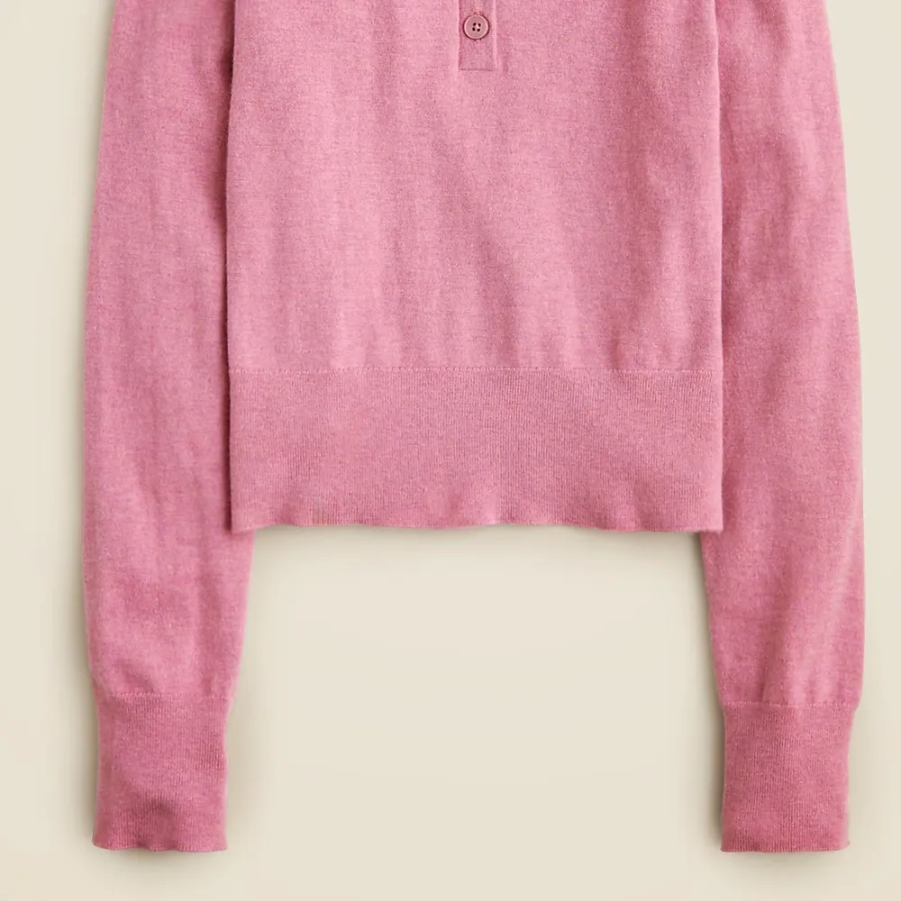 Cashmere-Blend Long-Sleeve Polo Sweaters