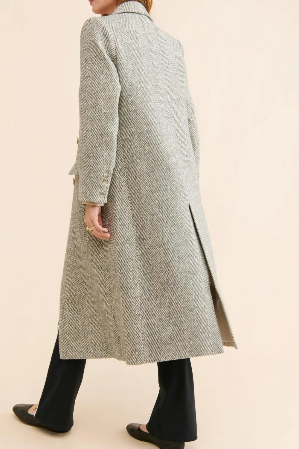 Morana Herringbone Overcoat