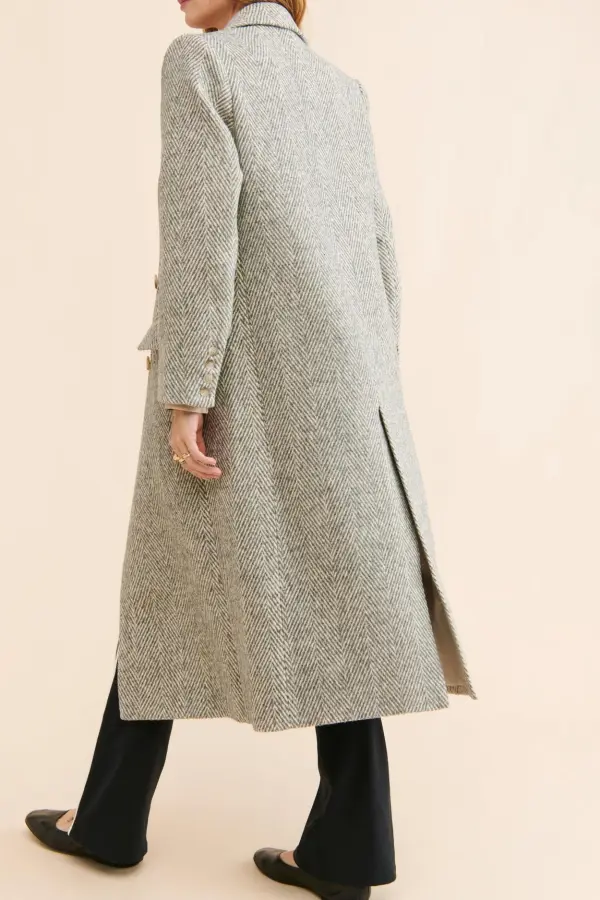 Morana Herringbone Overcoat