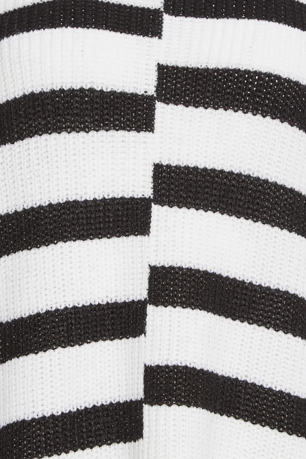 M&Co White & Black Contrast Stripe Turtle Neck Jumper