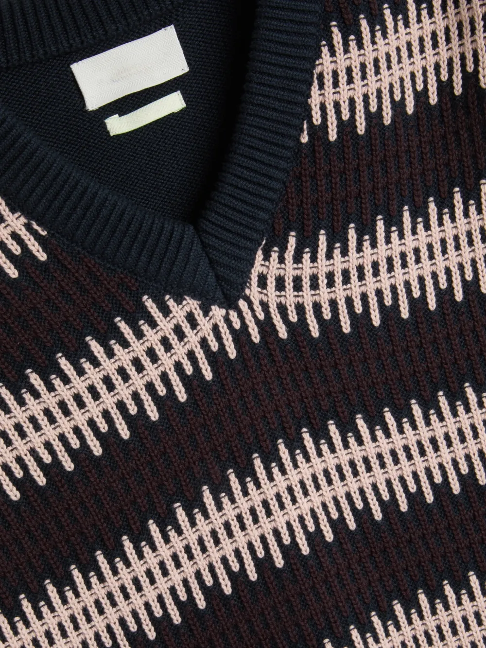 Navy Casual Style Striped V Neck Vest