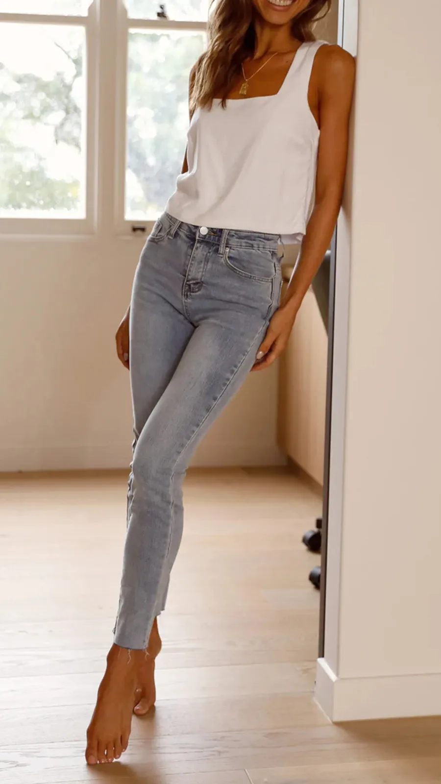Light-Colored Skinny Jeans