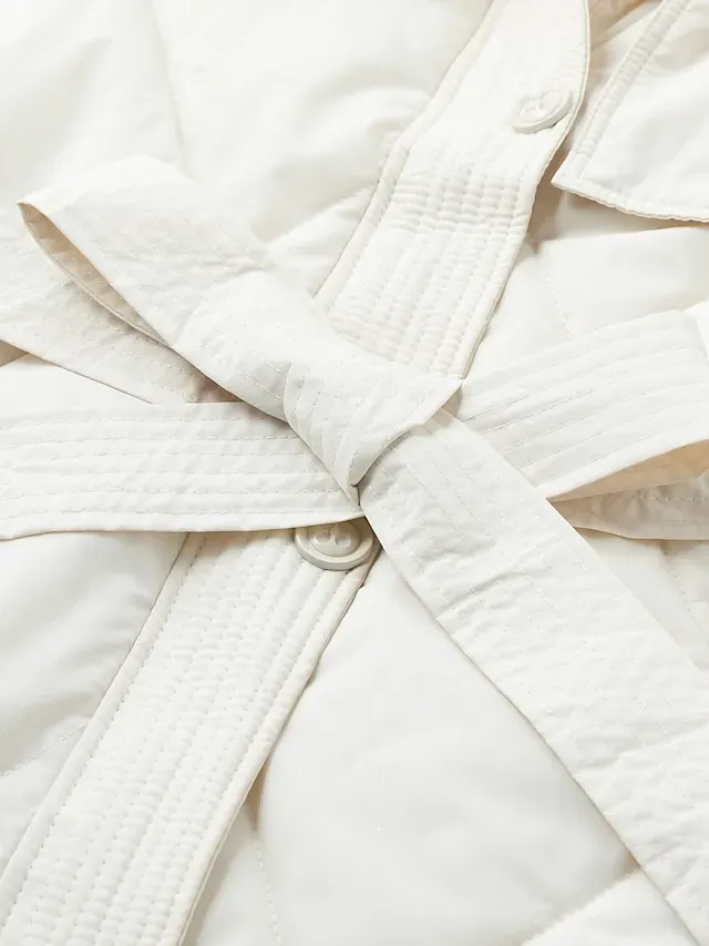 Women's Parka Warm Long Puffer Jacket Zipper with Fur Collar Hood Winter Outdoor Street Daily Wear with Pocket Vacation Modern Casual Plain Regular Fit Outerwear Long Sleeve Fall Black White Khaki