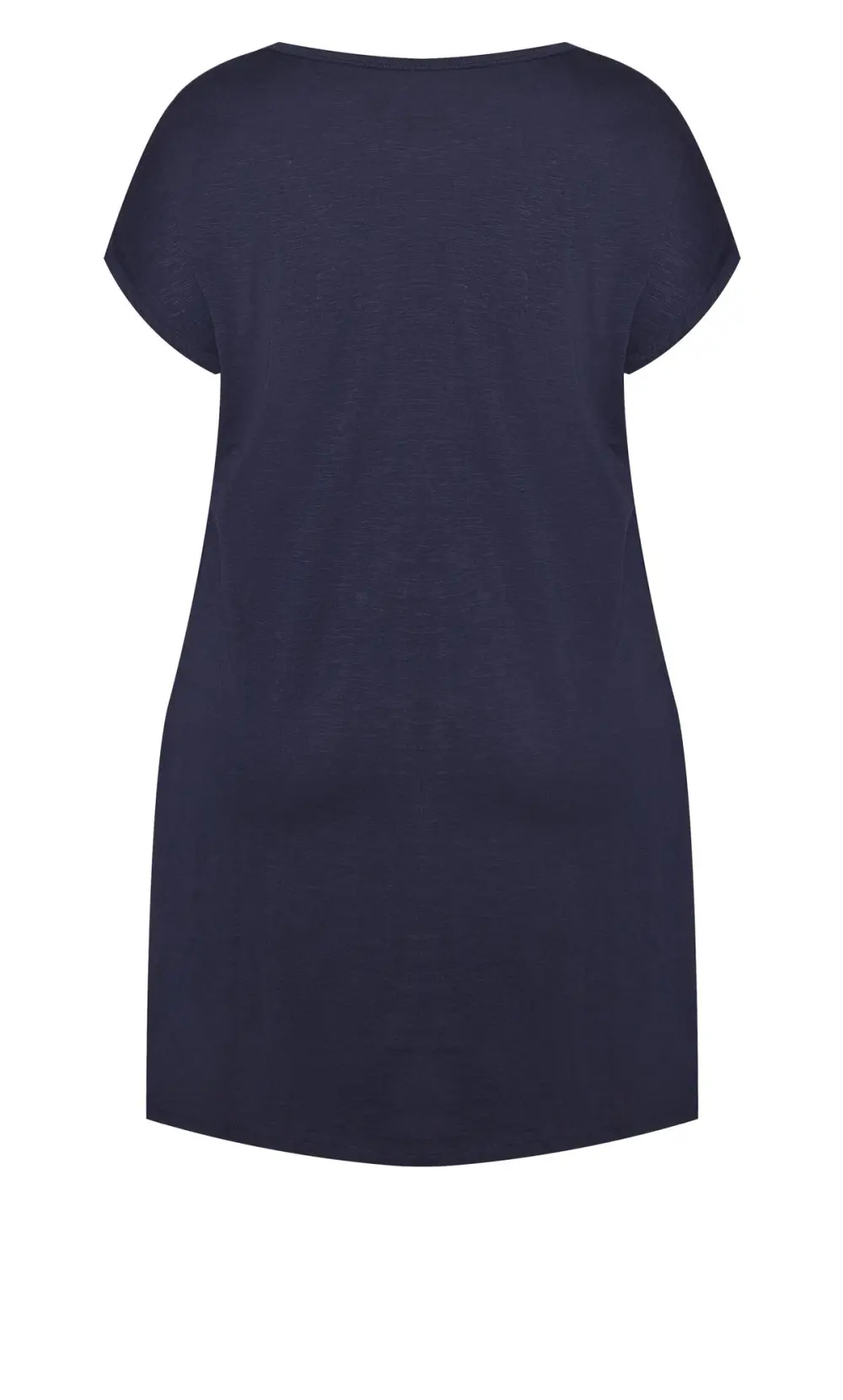 Evans Navy Blue Dipped Hem T-Shirt Dress