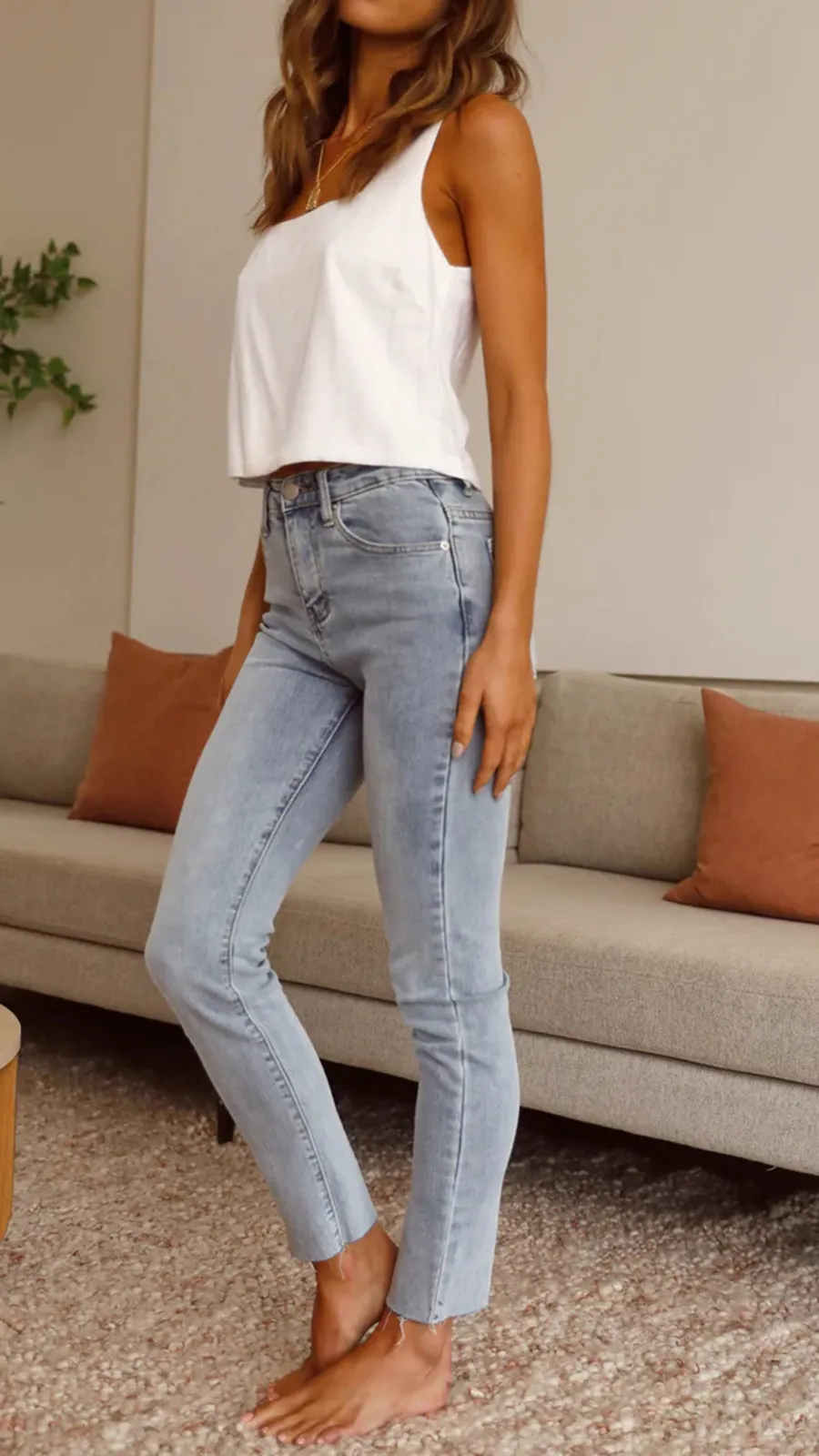Light-Colored Skinny Jeans