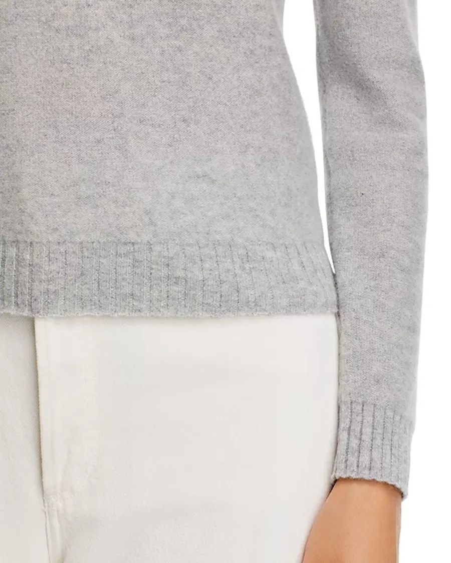 Puff Sleeve Embroidered Floral Cashmere Sweater