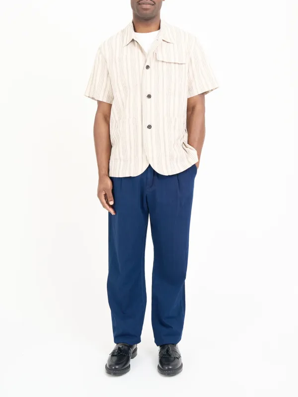 Sand Short Sleeve  Cotton-Hemp Shirt