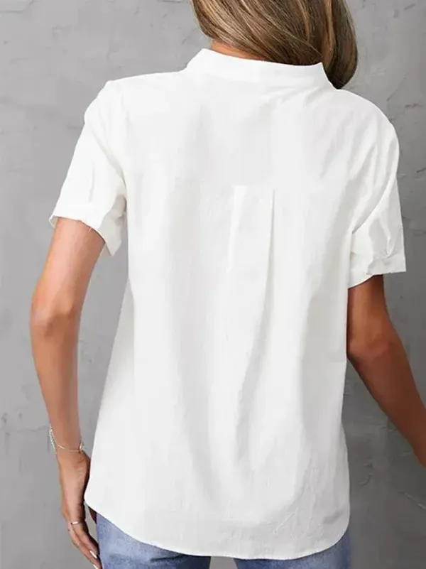 Simple Plain Short Sleeve Top