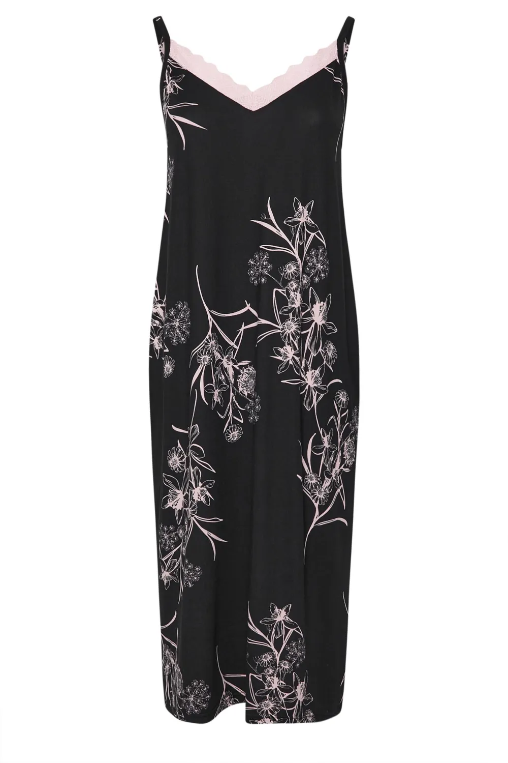 YOURS Curve Blue Snowflake Print Soft Touch Midaxi Chemise