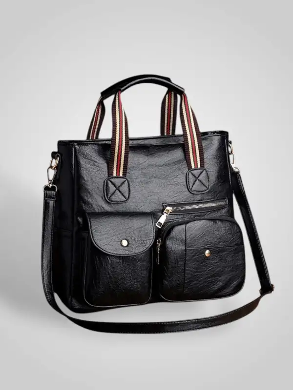 Woven Vegan Leather Handbag