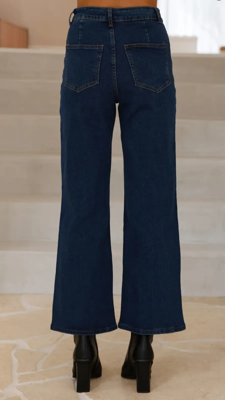 Adjustable Button Waist Jeans