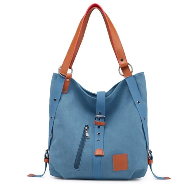 Women's Crossbody Bag Canvas Daily Date Zipper Solid Color Red Blue