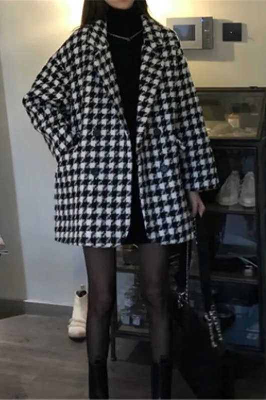 Thousand Mid Length Lapel thickening coat