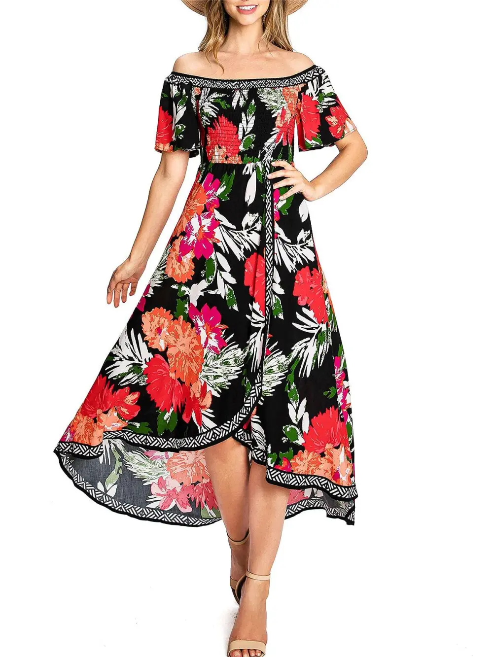 Floral Off-Shoulder Dress