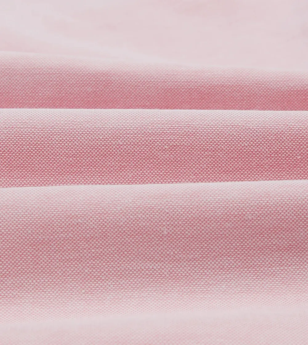 Button Front Bright Pink Cotton Oxford Cloth Button-Down Shirt