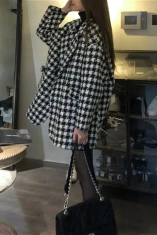 Thousand Mid Length Lapel thickening coat