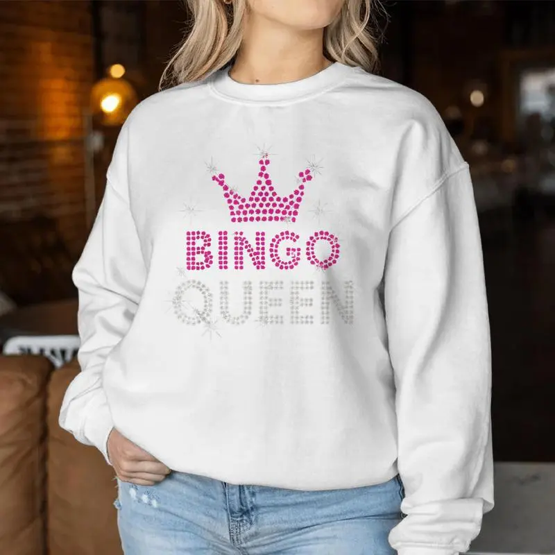 Bingo Queen Bingo Player Game Party Girls Cute Women Sweatshirt