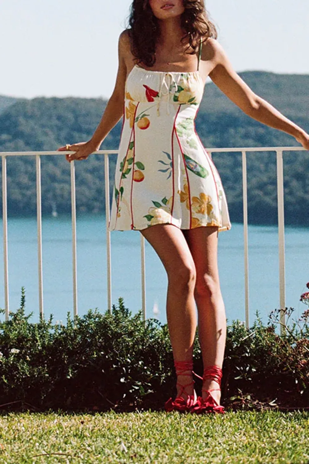 Floral Print Spaghetti Strap Mini Dress