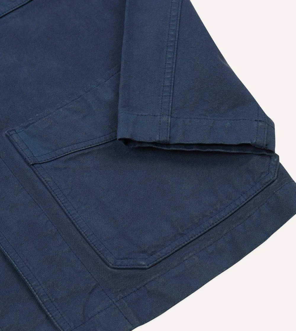 Dark Navy Utility Button Front Jacket