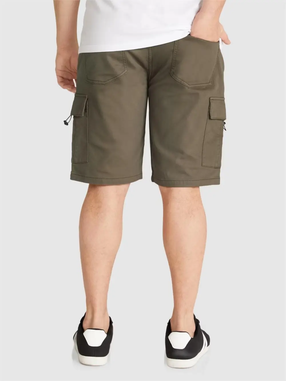 KHAKI KNIT CARGO SHORTS