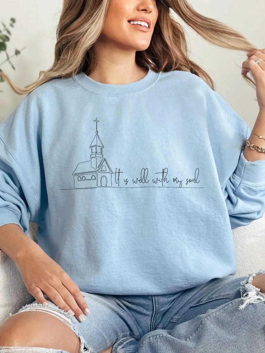 Church Line Art Sweatshirt