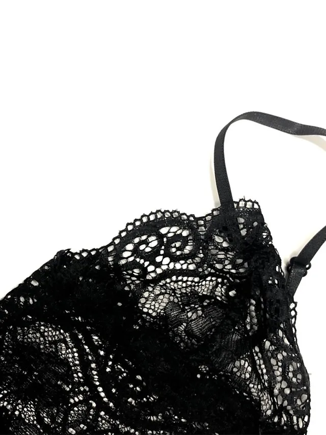 Women's Lace Satin Silk Pajamas Sets 4 Pieces Pure Color Simple Casual Soft Home Daily Bed Satin Breathable V Wire Long Sleeve Shorts Summer Spring Black Pink