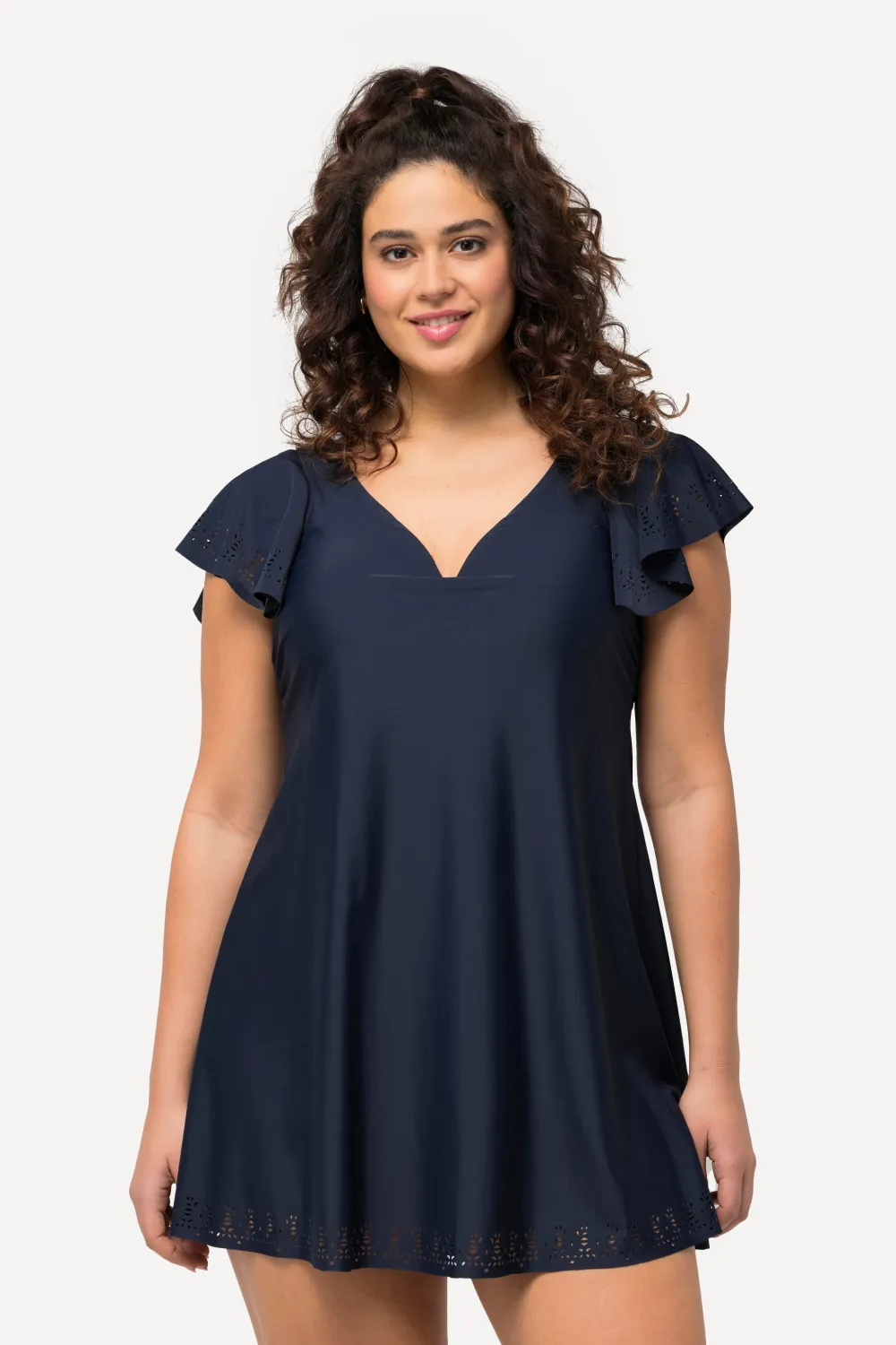 Badekleid Flügelärmel Softcups Lasercut-Muster Bügel